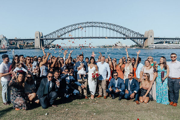 Wedding and photographic location on Sydney Harbour at Blues Point Reserve, McMahons Point, Sydney